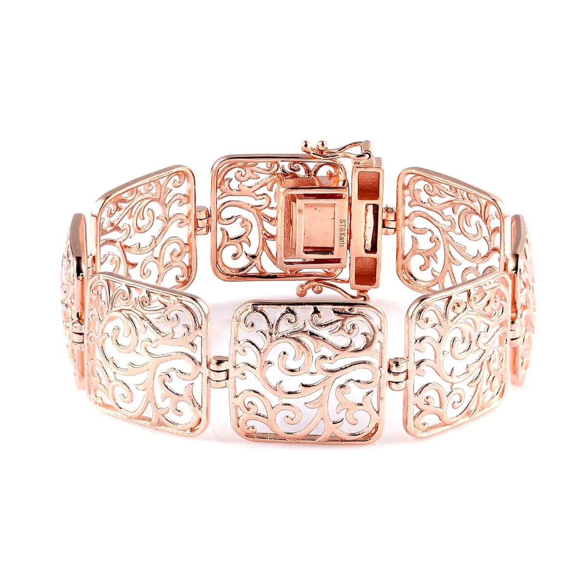 Karis Fancy Bracelet in 18K RG Plated (7.25 In) image number 0