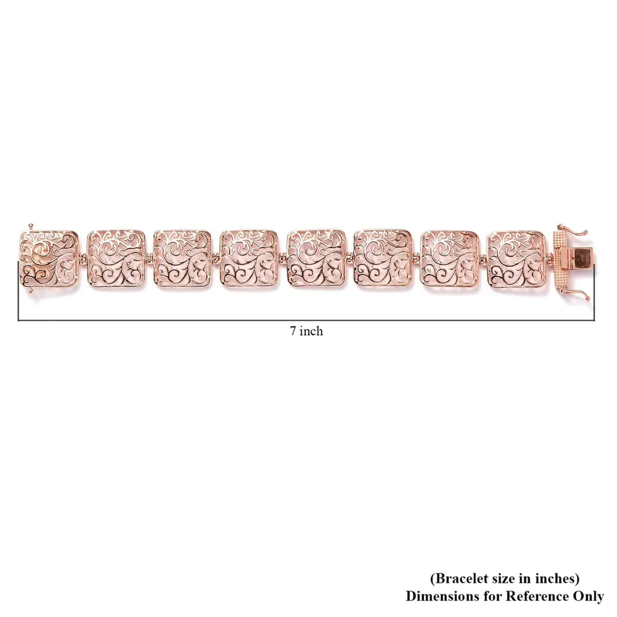 Karis Fancy Bracelet in 18K RG Plated (7.25 In) image number 6