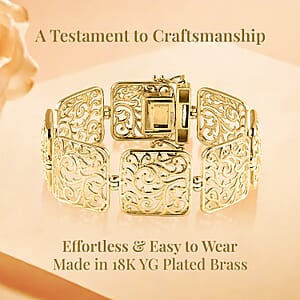 Karis Fancy Bracelet in 18K YG Plated (6.50 In)