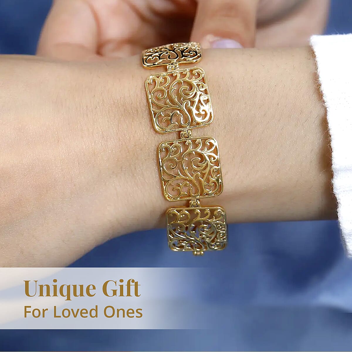 Karis Fancy Bracelet in 18K YG Plated (6.50 In) image number 4