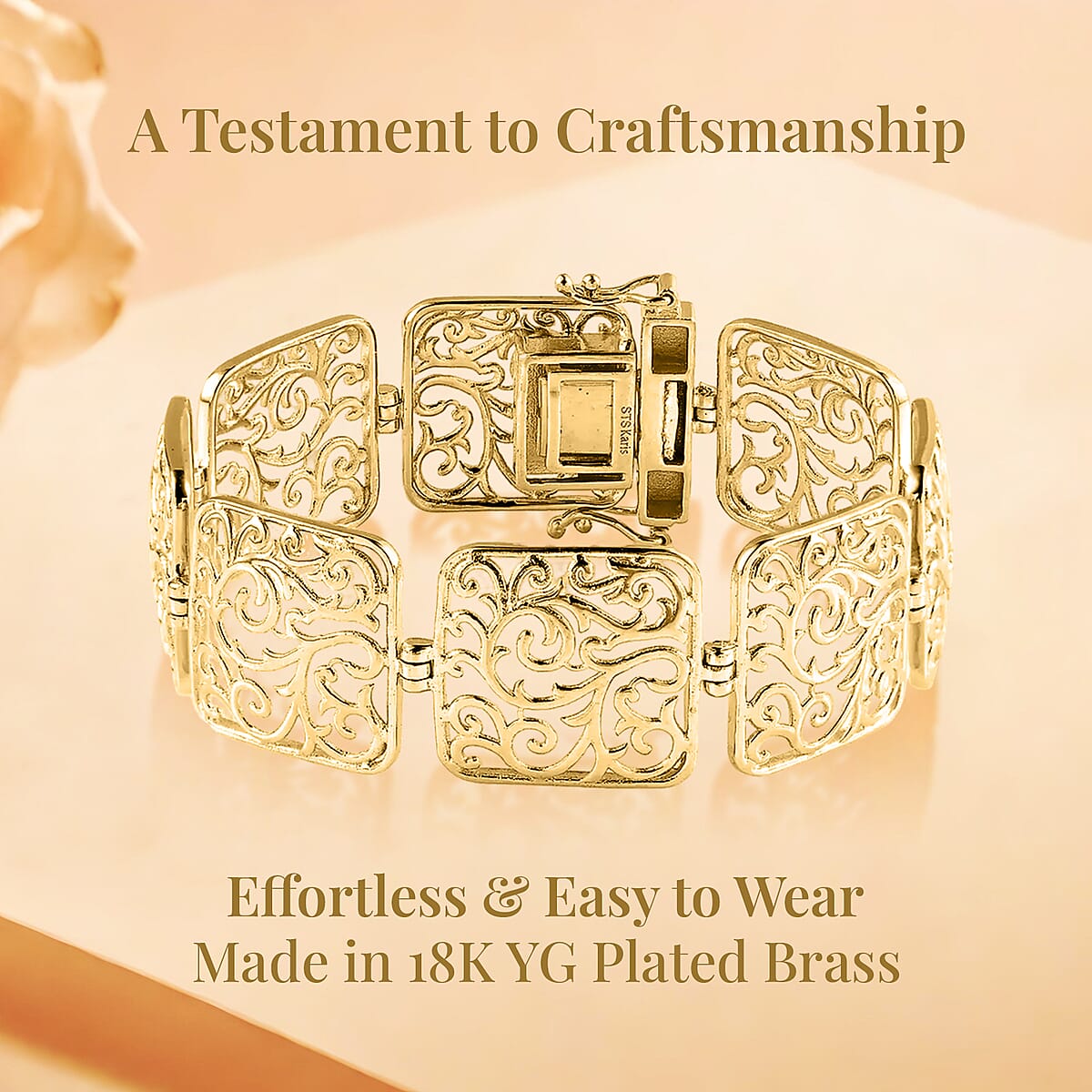 Karis Fancy Bracelet in 18K YG Plated (8.00 In) image number 3