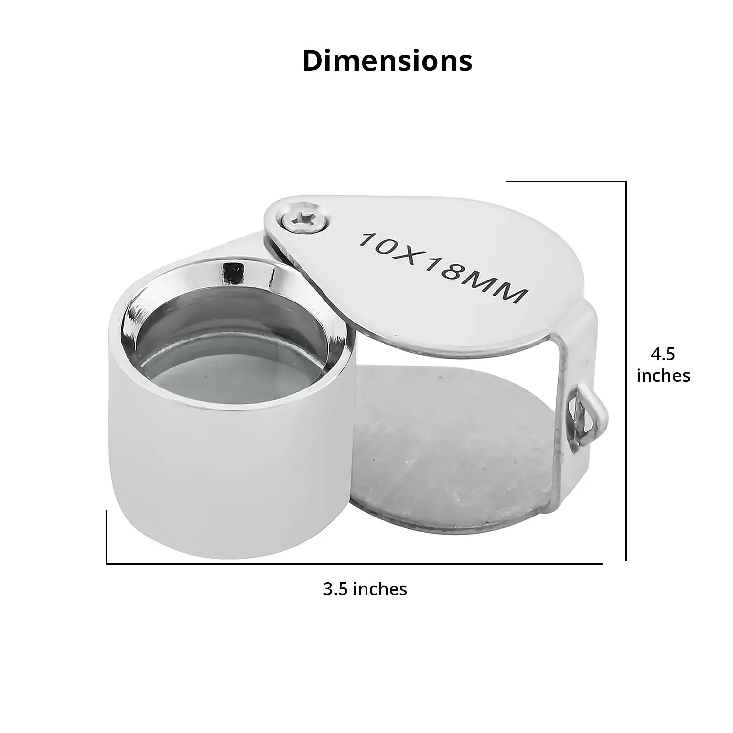Closeout Maximize Folding Pocket Loupe in Silvertone (10X)