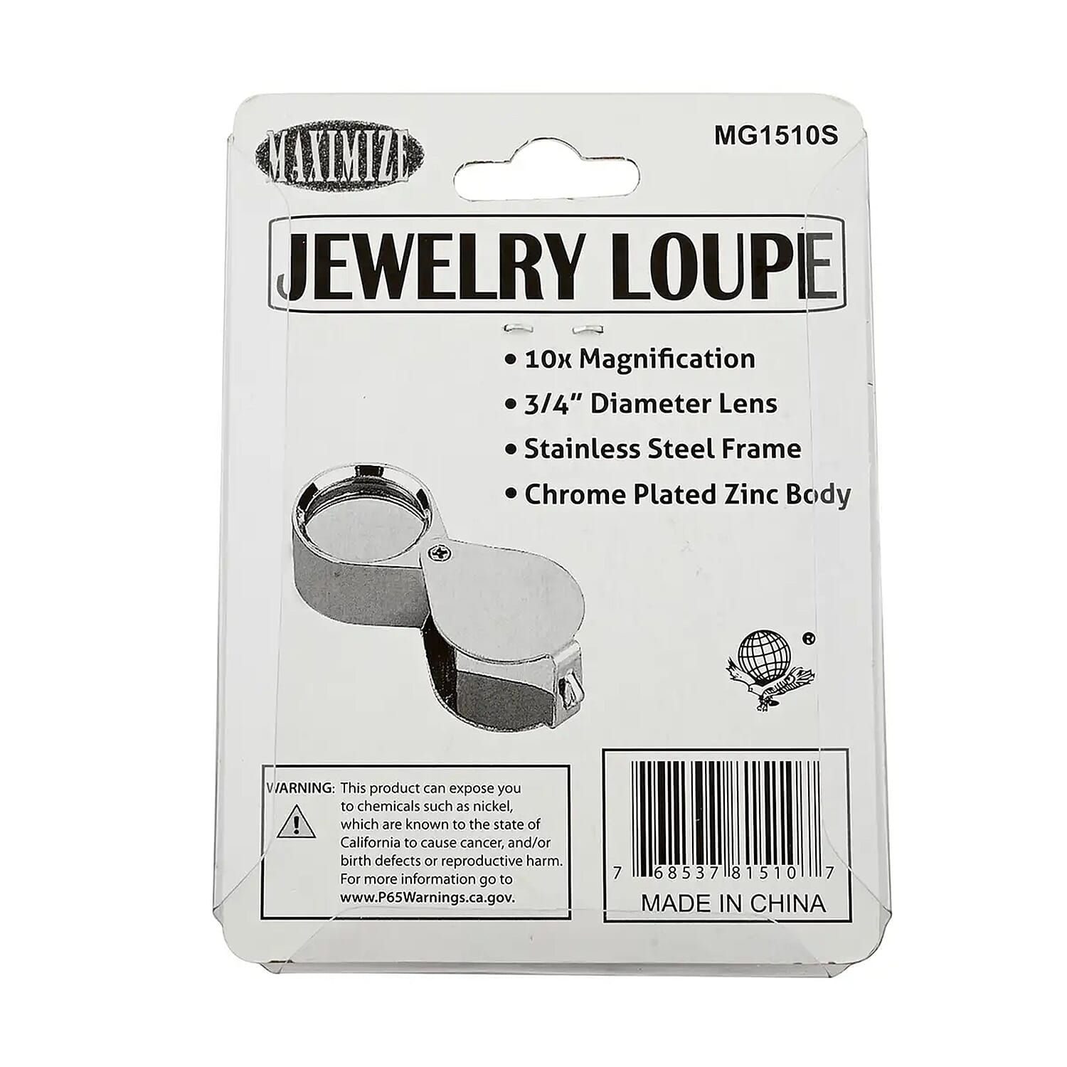 Closeout Maximize Folding Pocket Loupe in Silvertone (10X)