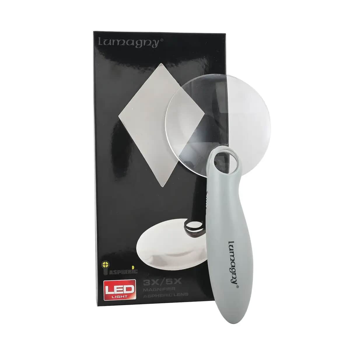 Closeout Lumagny Handheld Magnifier with Light -Gray image number 0