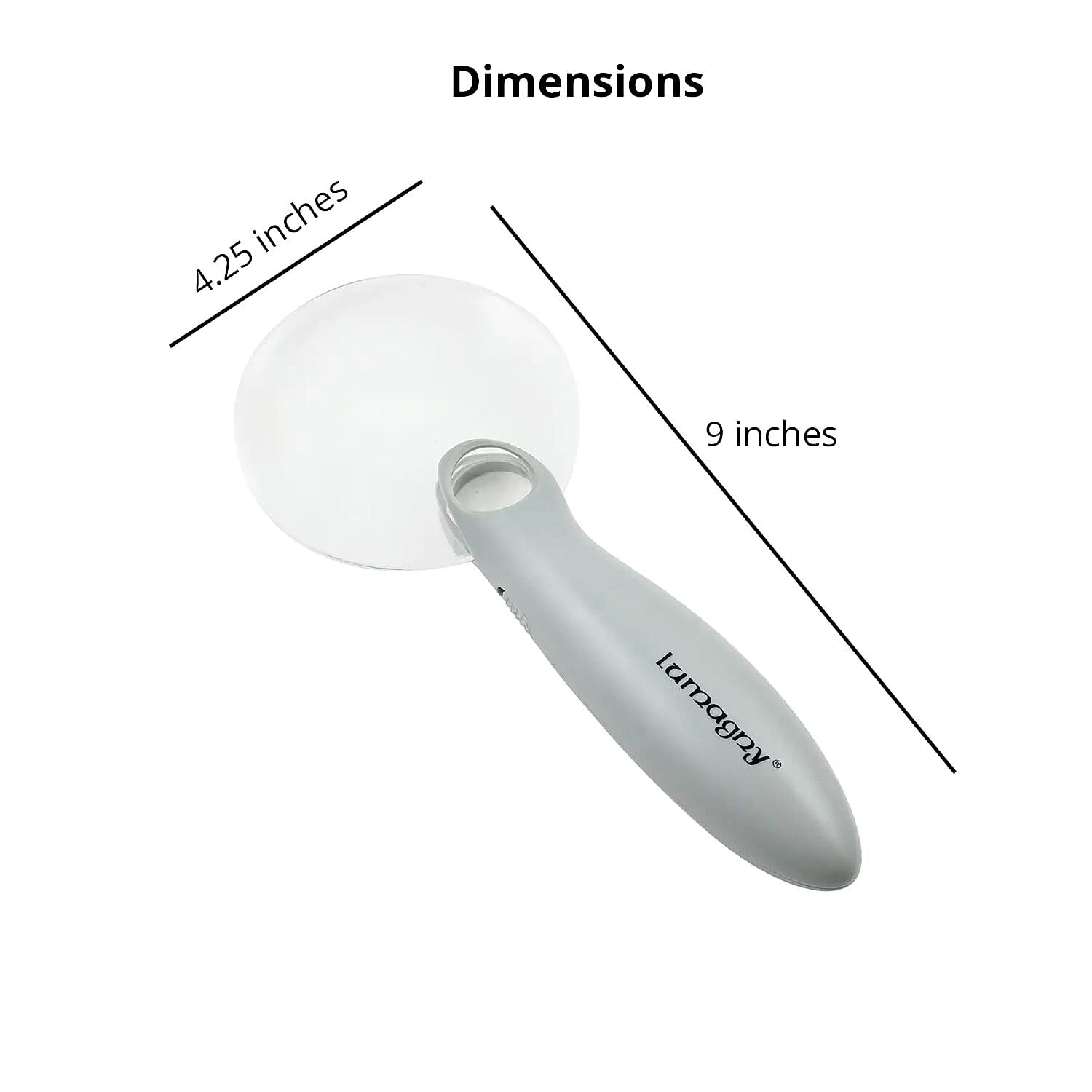 Closeout Lumagny Handheld Magnifier with Light -Gray