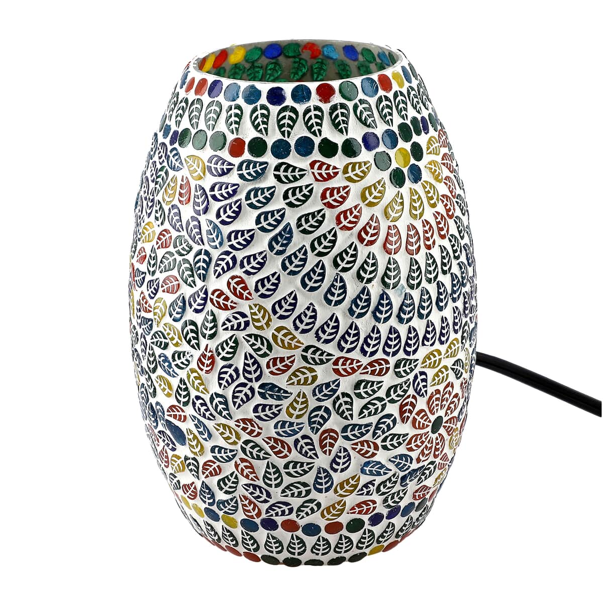 UL Certified Handcrafted Mosaic Table Lamp with 4 Aroma Oil Bottles (5ml each) image number 3