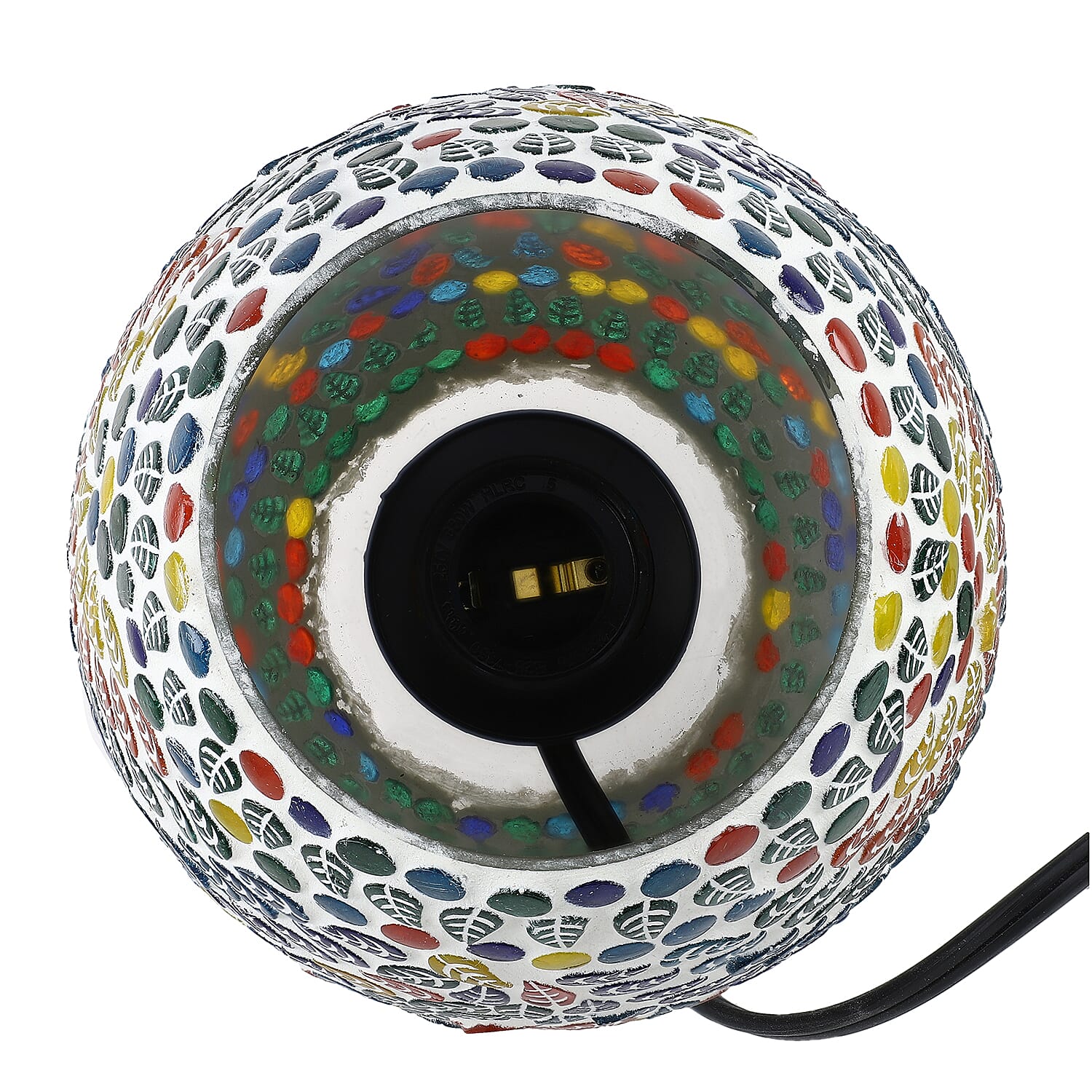UL Certified Handcrafted Mosaic Table Lamp with 4 Aroma Oil Bottles (5ml each)