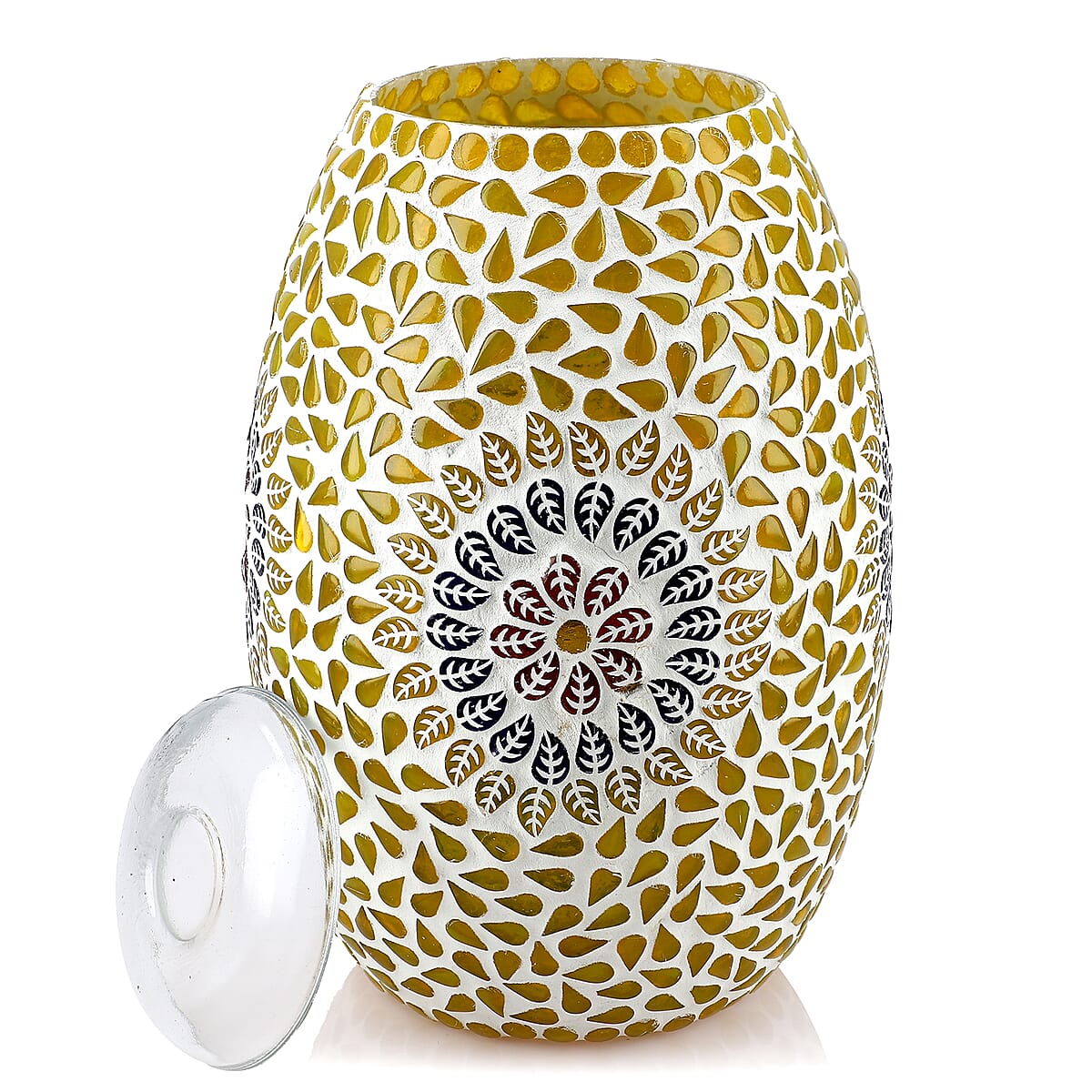 UL Certified Handcrafted Mosaic Table Lamp with 4 Aroma Oil Bottles (5ml each) image number 2