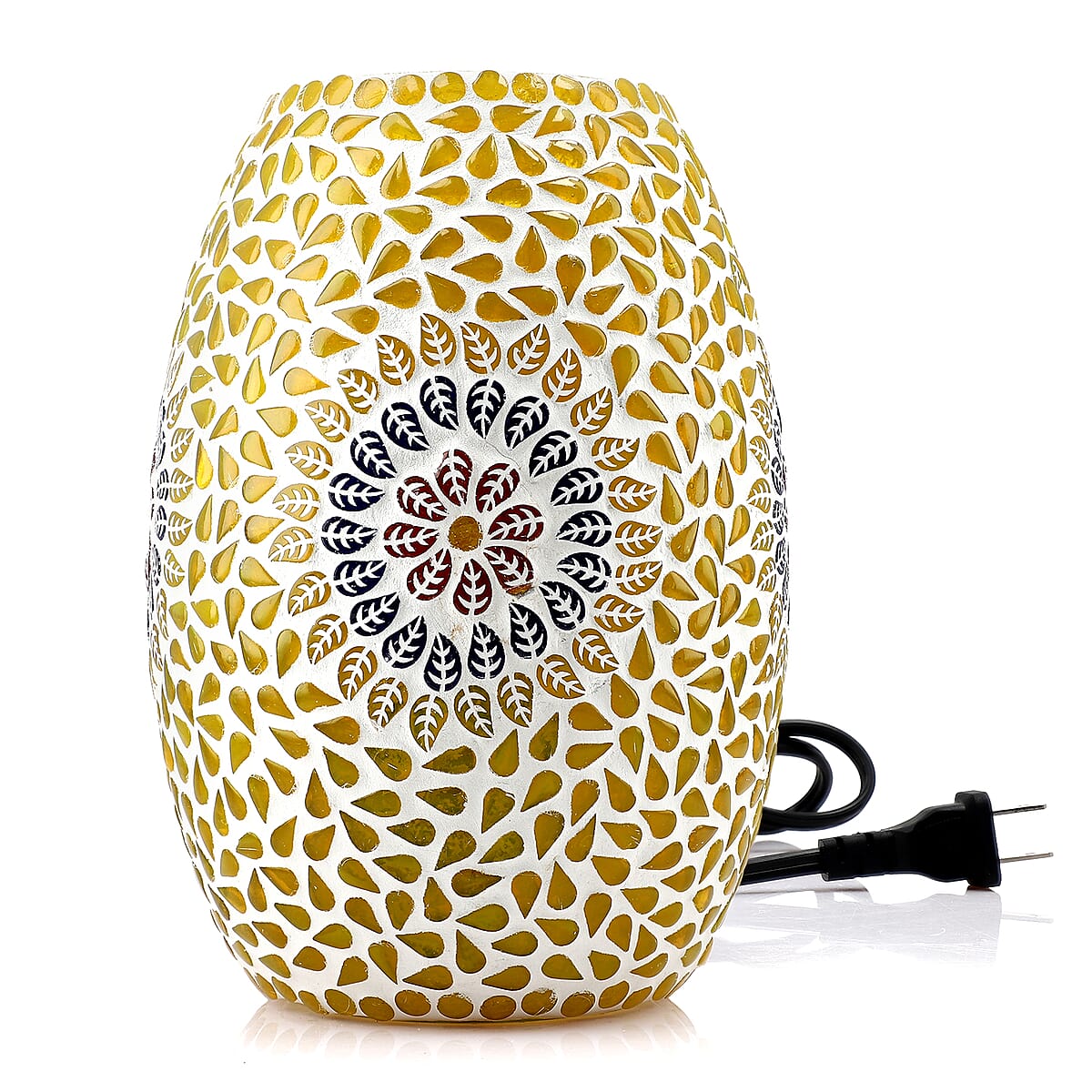 UL Certified Handcrafted Mosaic Table Lamp with 4 Aroma Oil Bottles (5ml each) image number 7