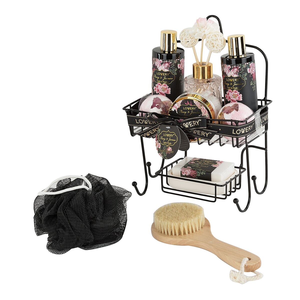 Lovery 11pc Black Shower Caddy Kit image number 2