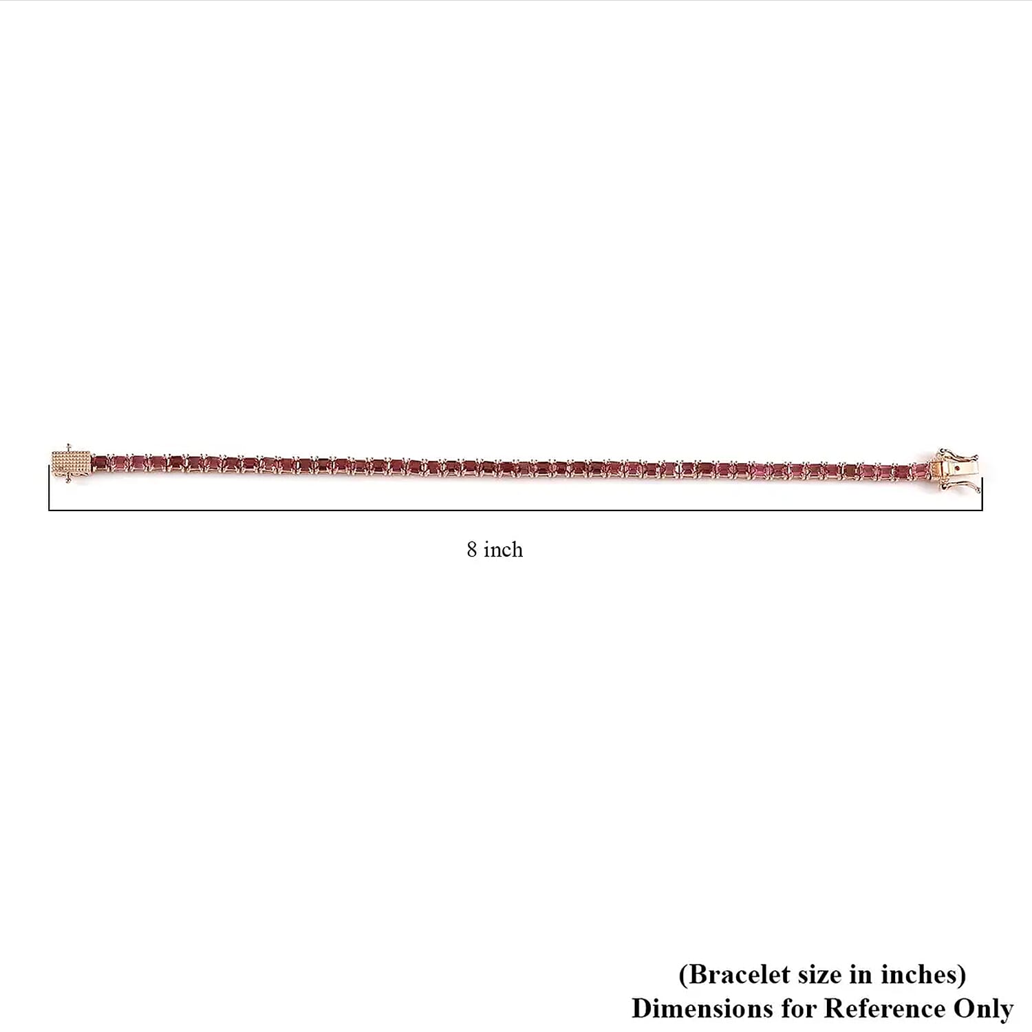 D'Joy Premium Blush Tourmaline Tennis Bracelet in Vermeil Rose Gold Over Sterling Silver (8.00 In) 8.30 ctw