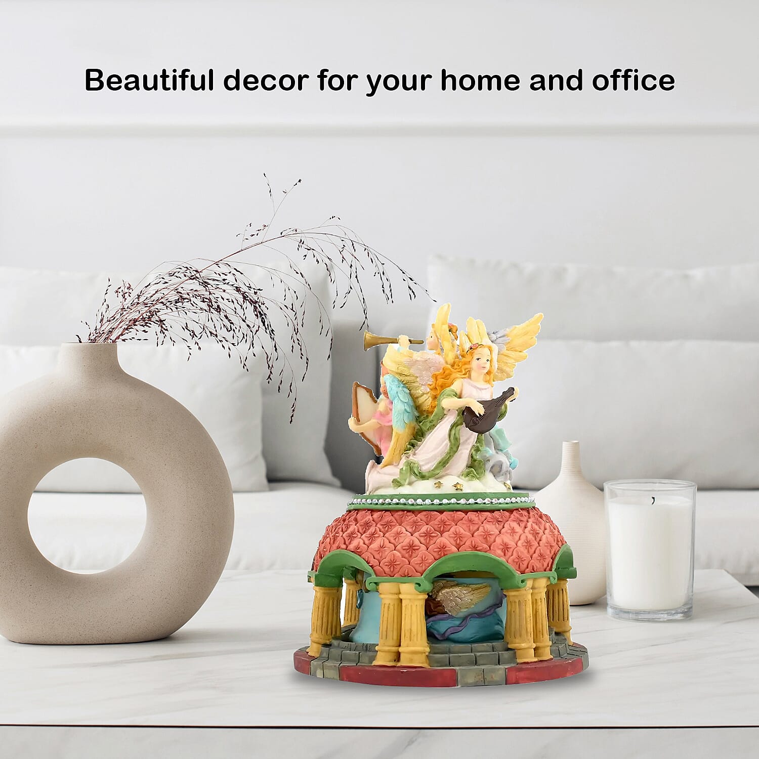 Decorative Angels Music Box, Musical Toy Box, Musical Home Decor, Decorative Music Box, Multi Color Home Decorative Piece