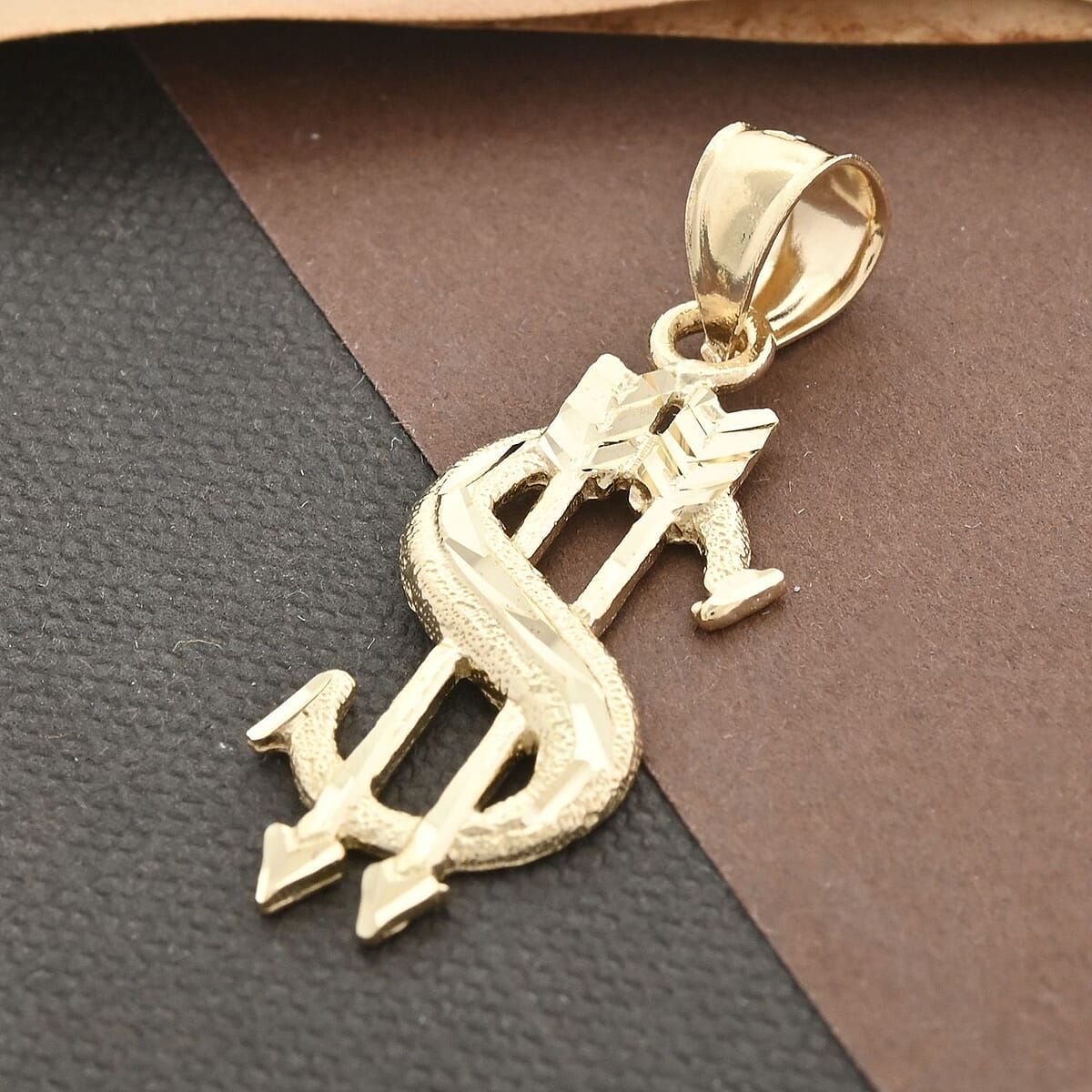 Made in America 10K Yellow Gold Dollar Pendant 1.6 Grams image number 1