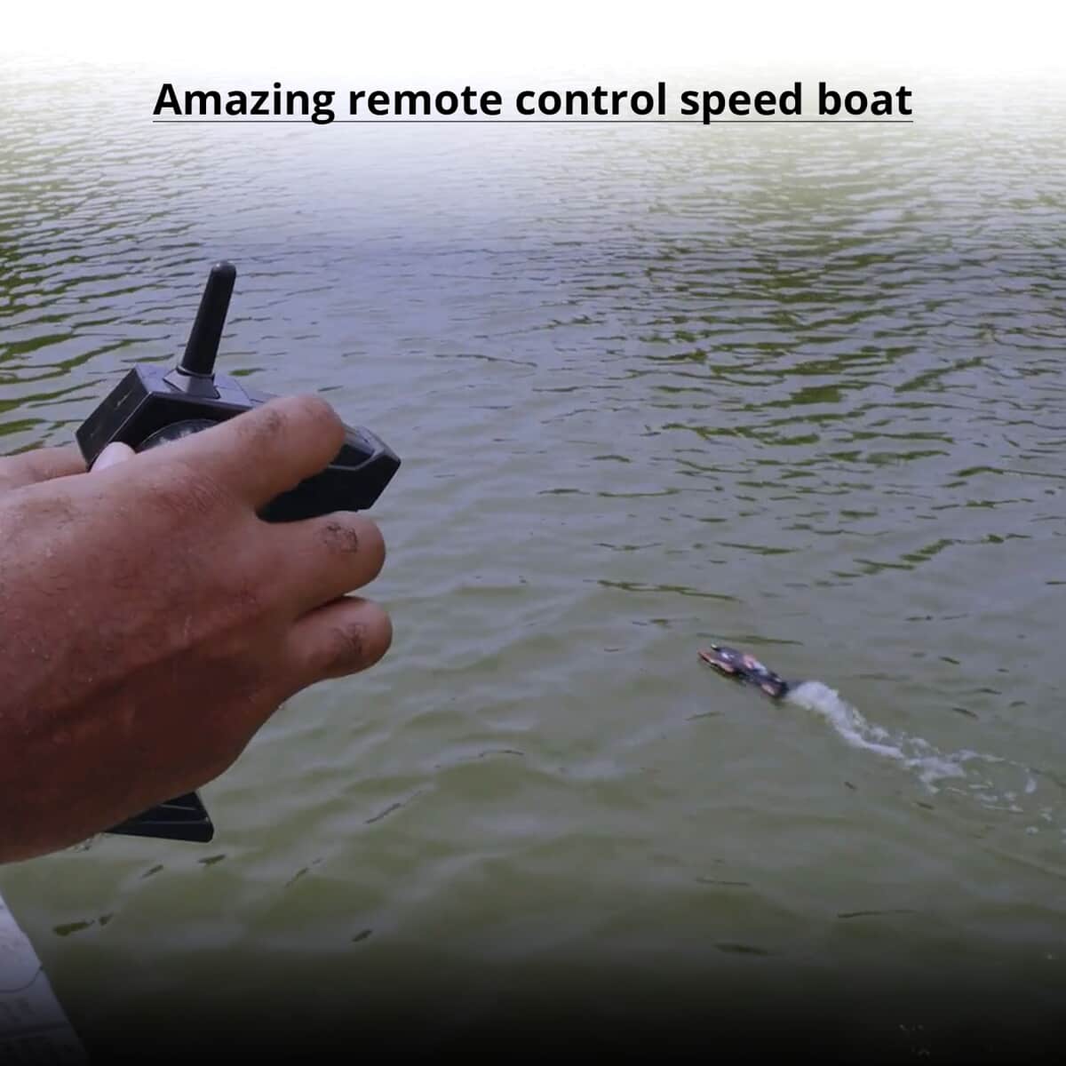 WQ Orange and Black Remote Control Speed Boat image number 1