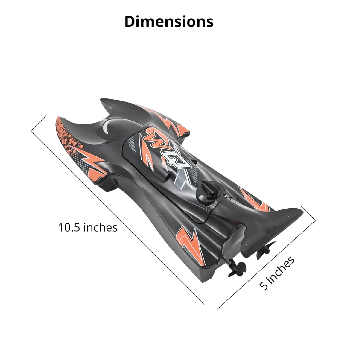 WQ Orange and Black Remote Control Speed Boat image number 3