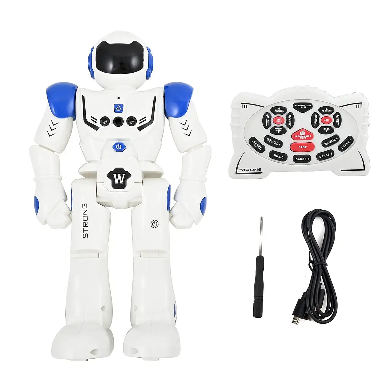 I Dock White and Blue Remote Control Robot