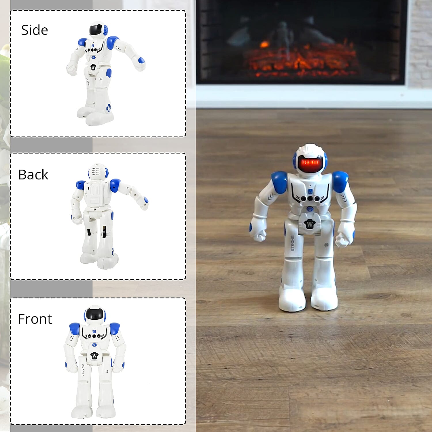 I Dock White and Blue Remote Control Robot