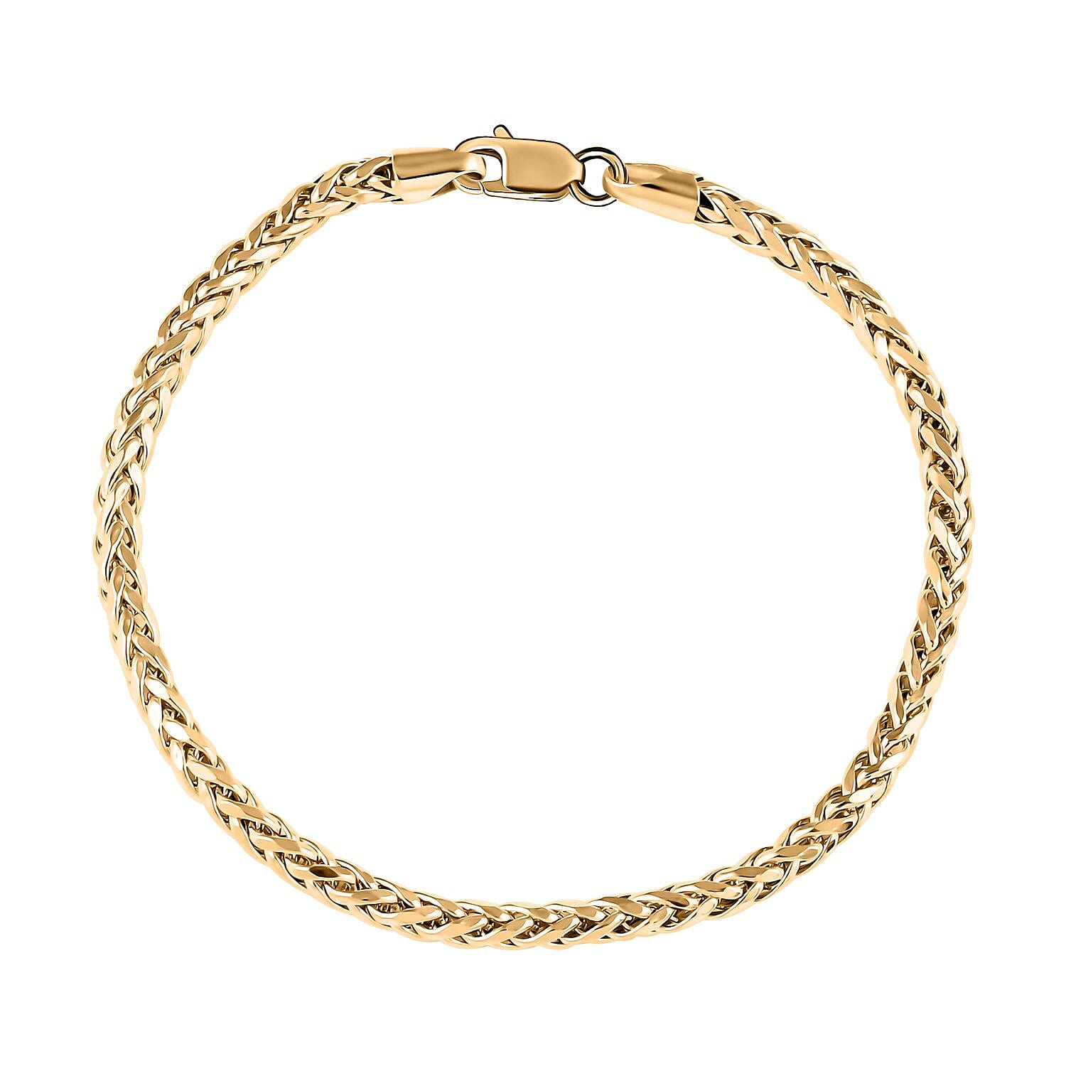 10K Yellow Gold 2.5mm Palma Chain Bracelet (7.50 In) 2.42 Grams