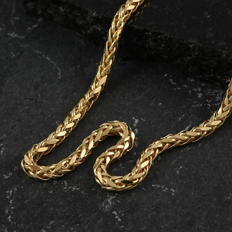 10K Yellow Gold 2.5mm Palma Chain Bracelet (8.50 In) 2.70 Grams