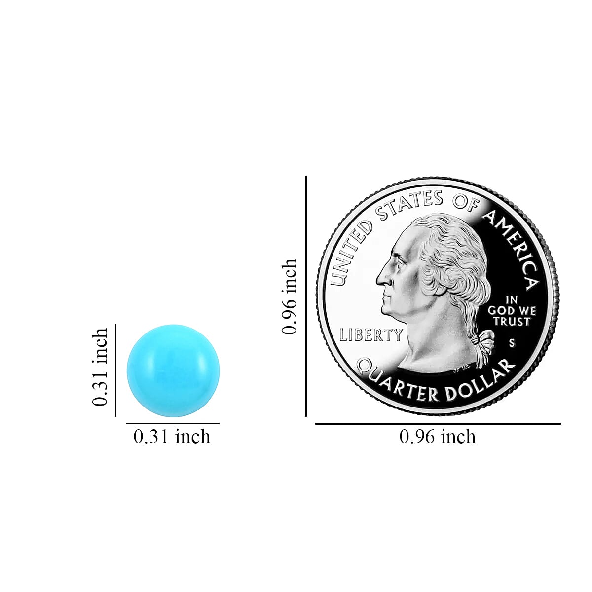 AAAA Sleeping Beauty Turquoise Set of 5 (Rnd 8 mm) 10.00 ctw, Loose Gemstones, Gemstone For Jewelry, Jewelry Stones, Round Turquoise Gems For Jewelry Making