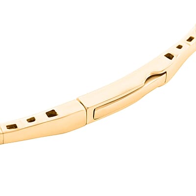 NY Closeout 14K Yellow Gold Montepuez Ruby and Natural Diamond SI2-SI3 Bracelet (7.25 In) 8.80 Grams Including Titanium Spring Weight 0.55 g 3.92 ctw