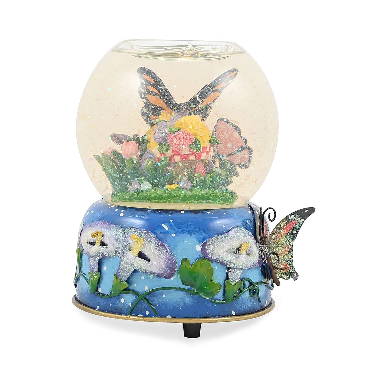 Candle Holder Snow Globe Butterfly  image number 2