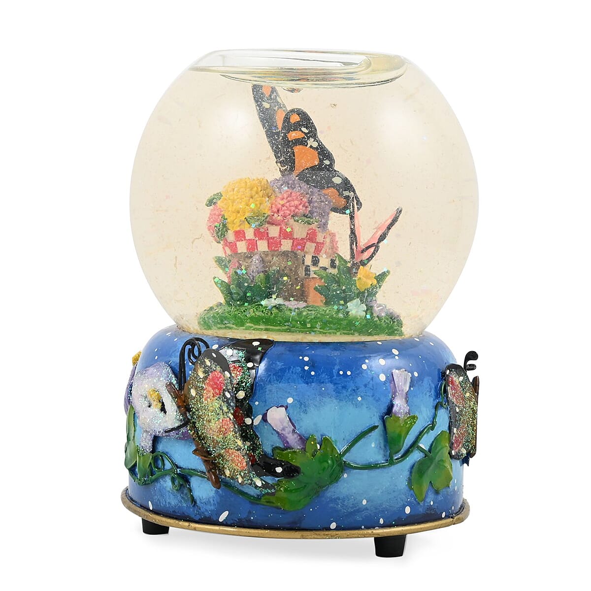 Candle Holder Snow Globe Butterfly  image number 3