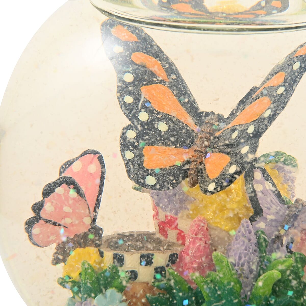 Candle Holder Snow Globe Butterfly  image number 4