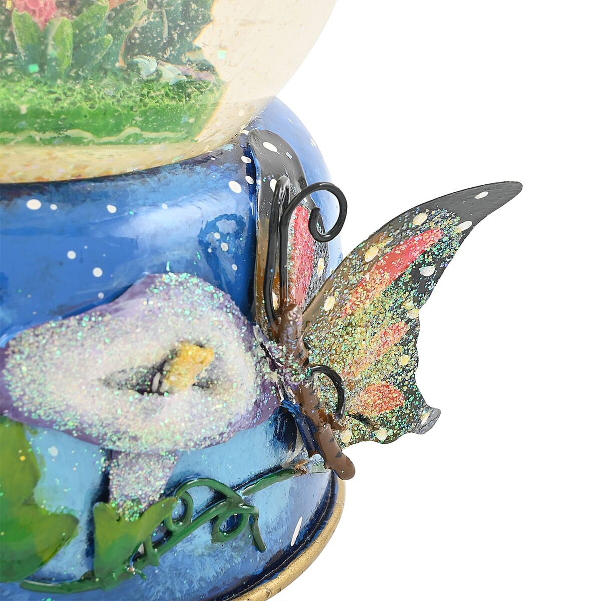 Candle Holder Snow Globe Butterfly  image number 5