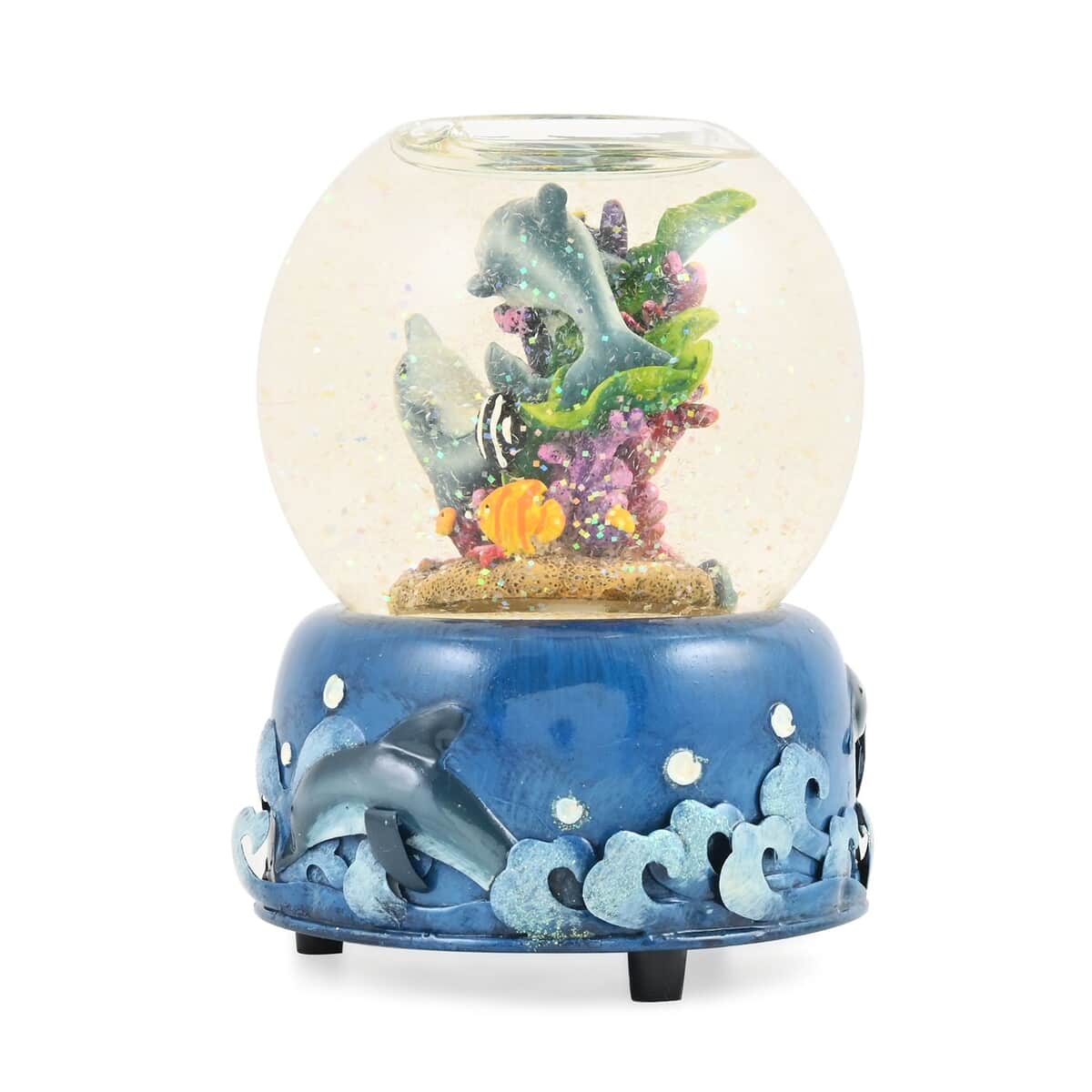 Candle Holder Snow Globe Hummingbird image number 1