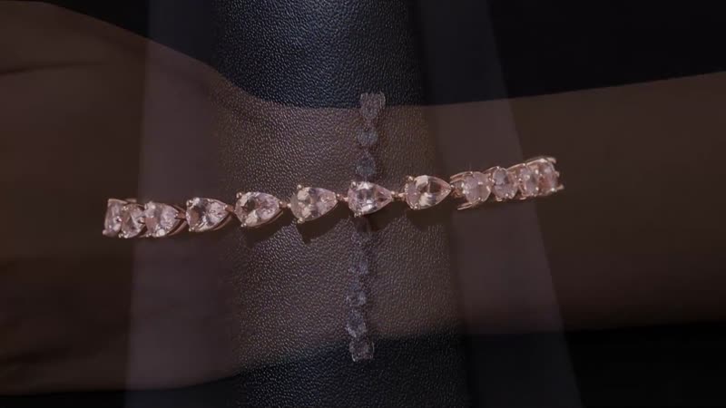 Doorbuster Pink Morganite Tennis Bracelet in Vermeil Rose Gold Over Sterling Silver (6.50 In) 8.75 ctw