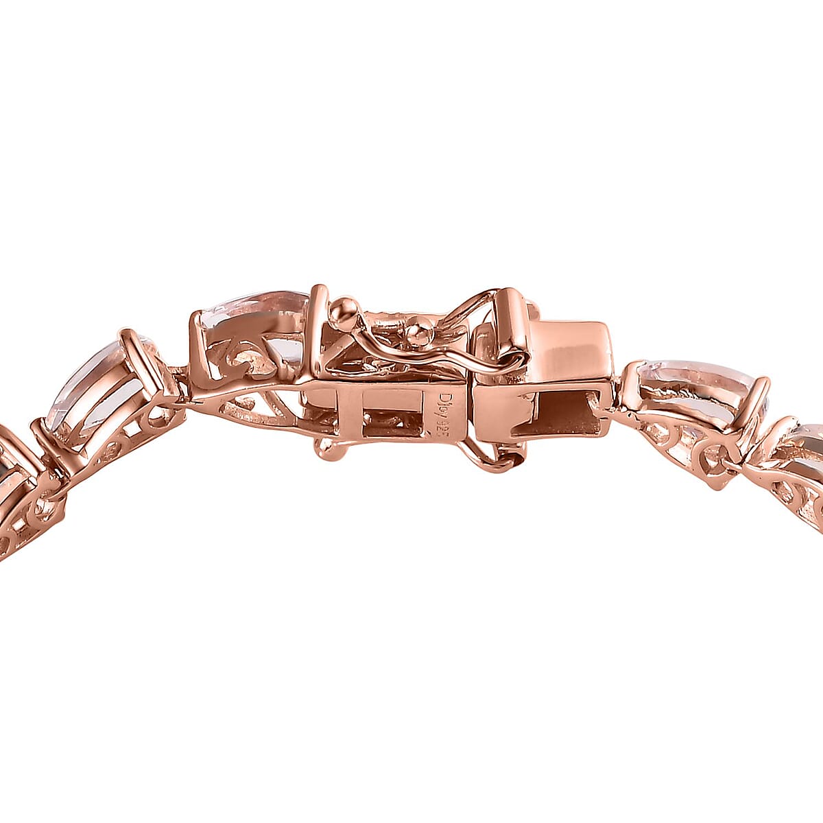 Doorbuster Pink Morganite Tennis Bracelet in Vermeil Rose Gold Over Sterling Silver (6.50 In) 8.75 ctw image number 3