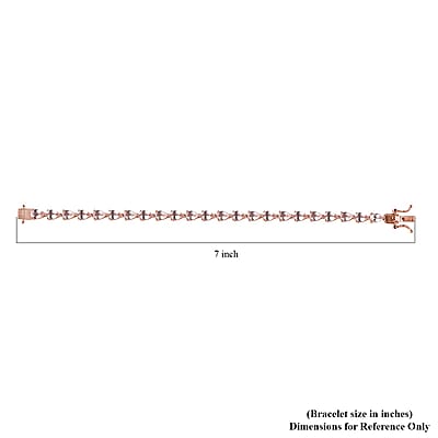 Pink Morganite Tennis Bracelet in Vermeil Rose Gold Over Sterling Silver (6.50 In) 8.75 ctw