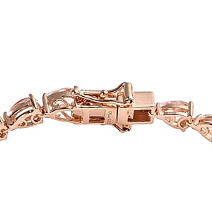 Pink Morganite Tennis Bracelet in Vermeil Rose Gold Over Sterling Silver (7.25 In) 9.85 ctw