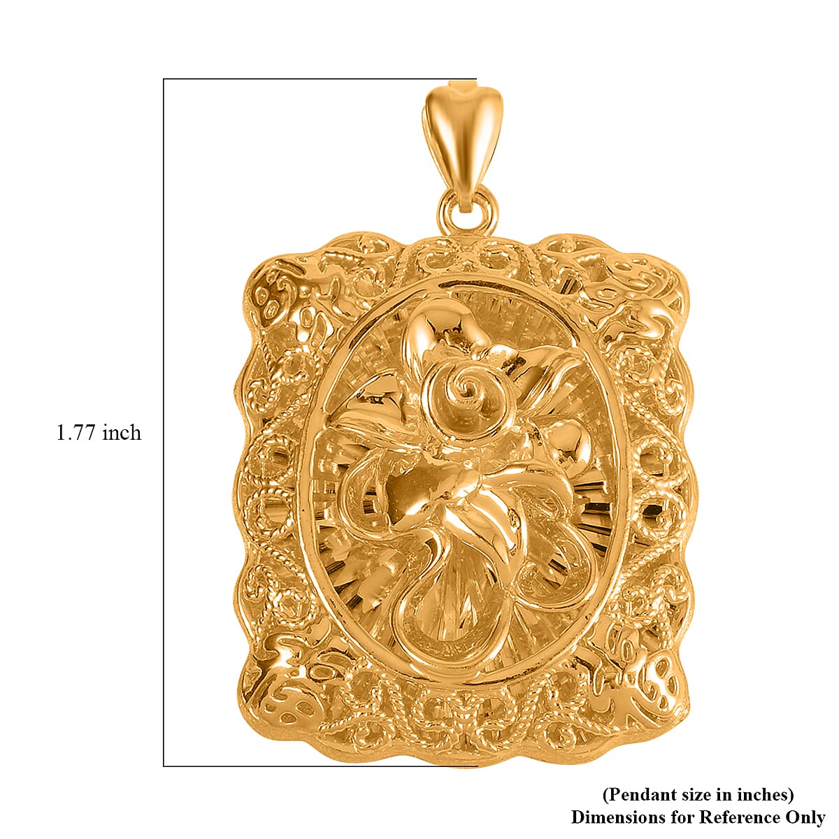 Electroform Flower Pendant in 24K Yellow Gold (8.25 g) image number 4