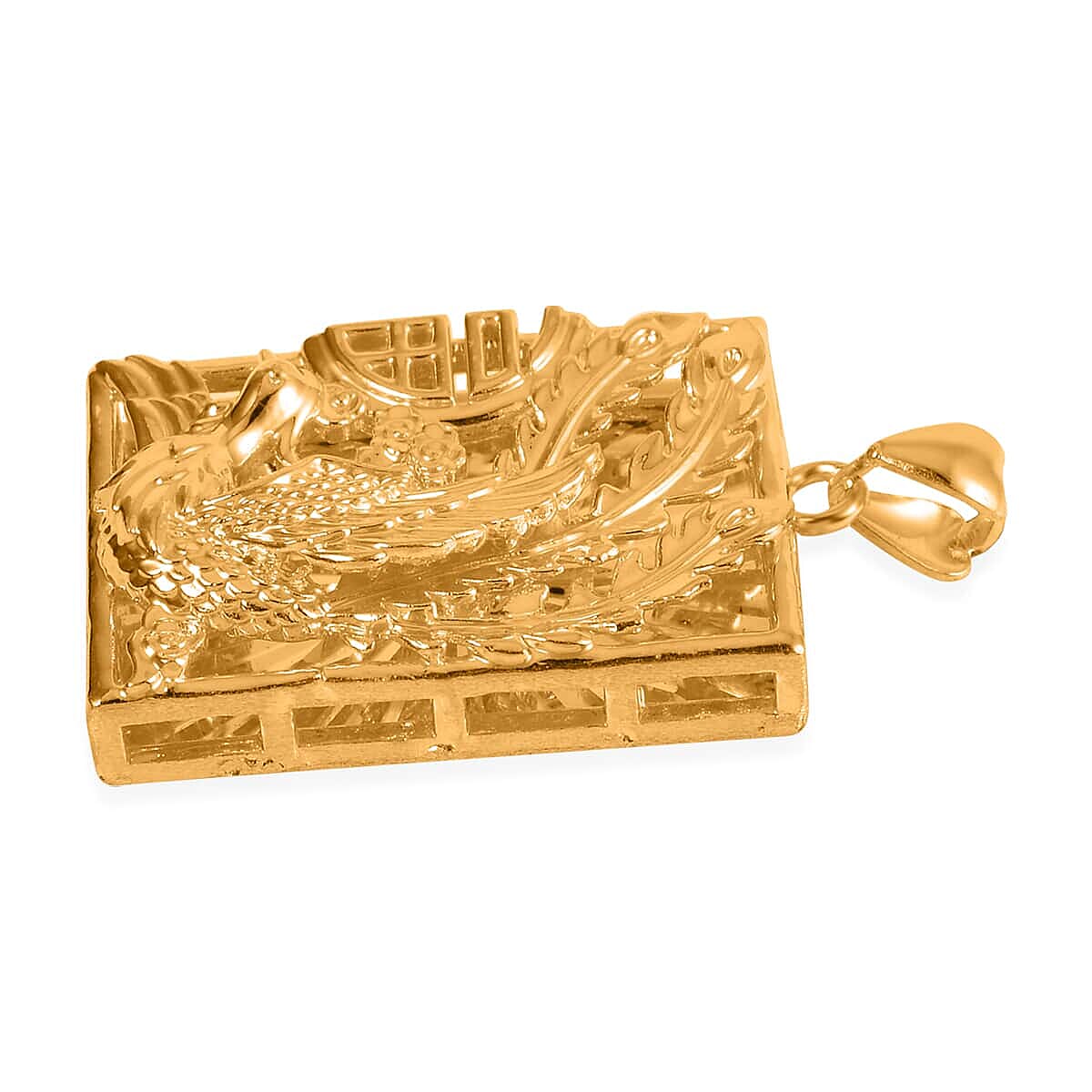 Electroform Peacock Pendant in 24K Yellow Gold (6.90 g) image number 3