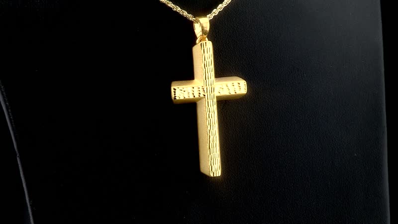 Electroform Cross Pendant in 24K Yellow Gold 3.60 Grams