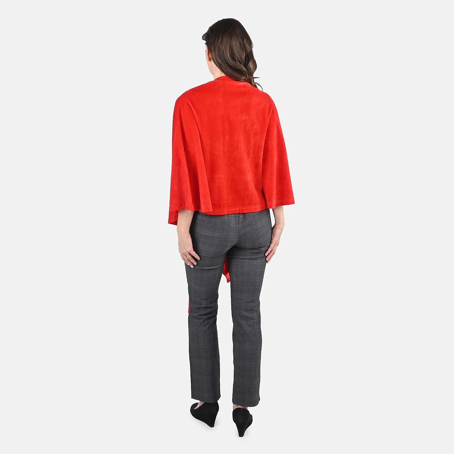Tamsy Red Ruby Solid Wrapped Scarf - One Size Fits Most