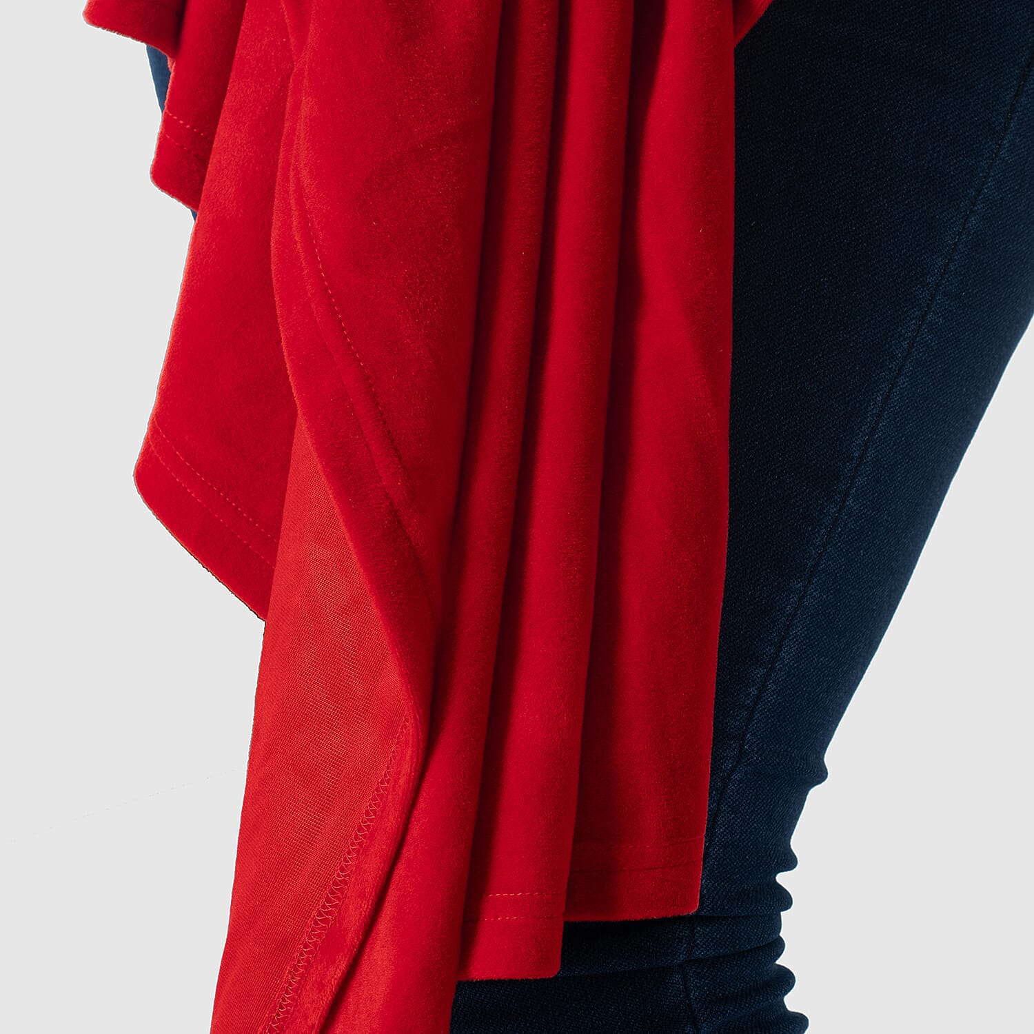 Tamsy Red Ruby Solid Wrapped Scarf - One Size Fits Most