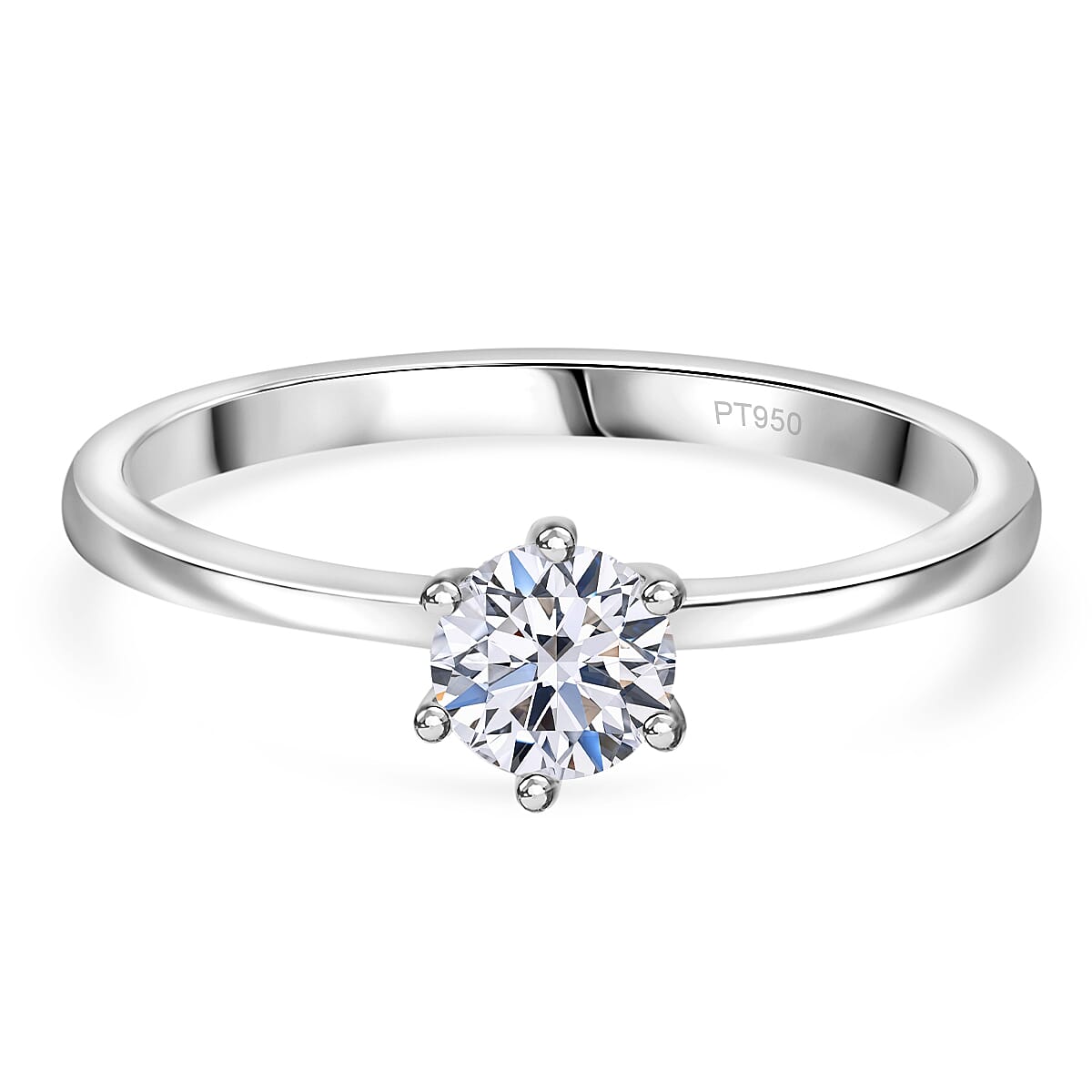 Lab Grown Diamond G-H SI 0.75 ctw Ring in 950 Platinum (Size 11.5)