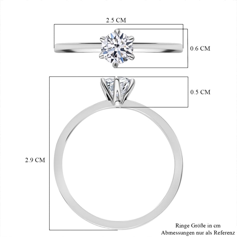 Lab Grown Diamond G-H SI 0.75 ctw Ring in 950 Platinum (Size 11.5)