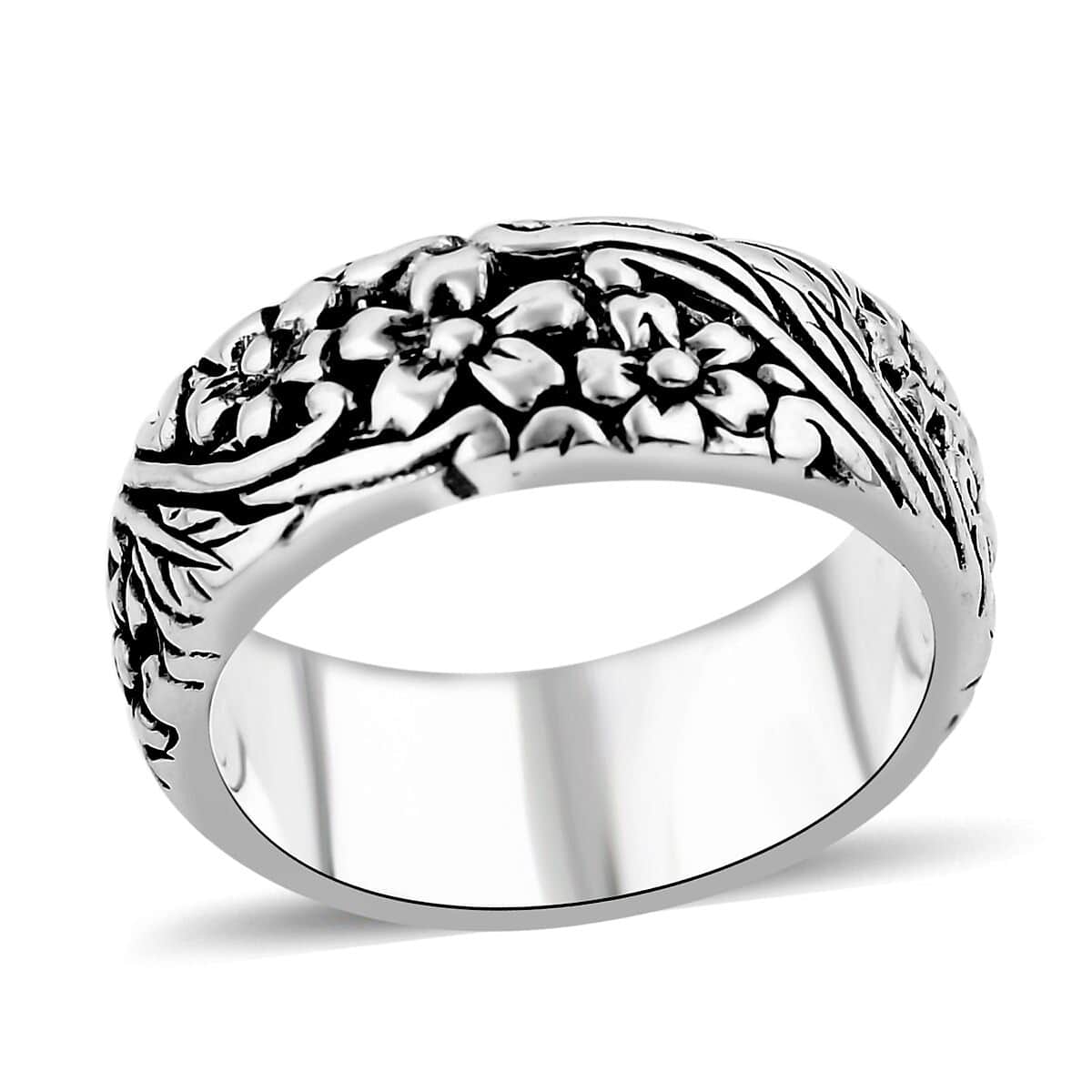 Bali Legacy Sterling Silver Frangipani Flower Ring (Size 10.0) (8.75 g) image number 0