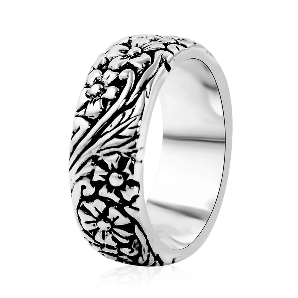 Bali Legacy Sterling Silver Frangipani Flower Ring (Size 10.0) (8.75 g) image number 3