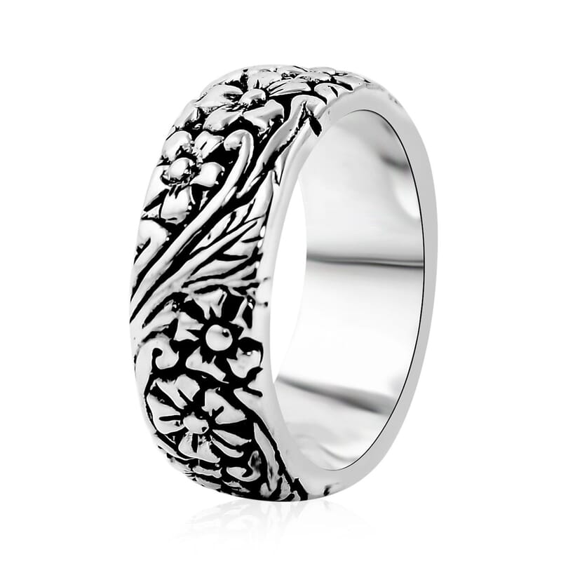 Bali Legacy Sterling Silver Frangipani Flower Ring (Size 10.0) 8.75 Grams