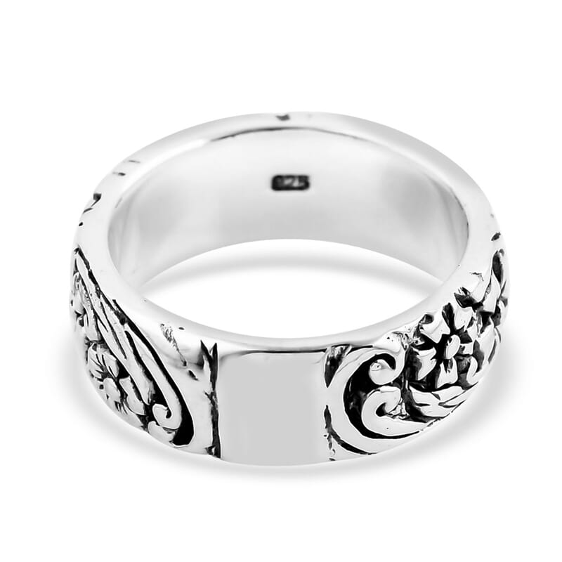 Bali Legacy Sterling Silver Frangipani Flower Ring (Size 10.0) 8.75 Grams
