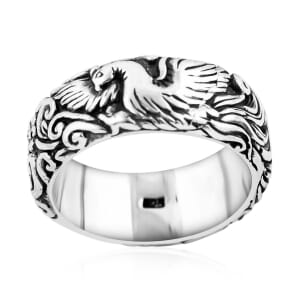 Bali Legacy Sterling Silver Phoenix Ring (Size 6.0) 8.75 Grams