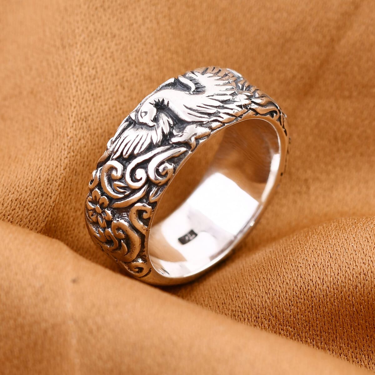 Bali Legacy Sterling Silver Phoenix Ring (Size 6.0) 8.75 Grams image number 1