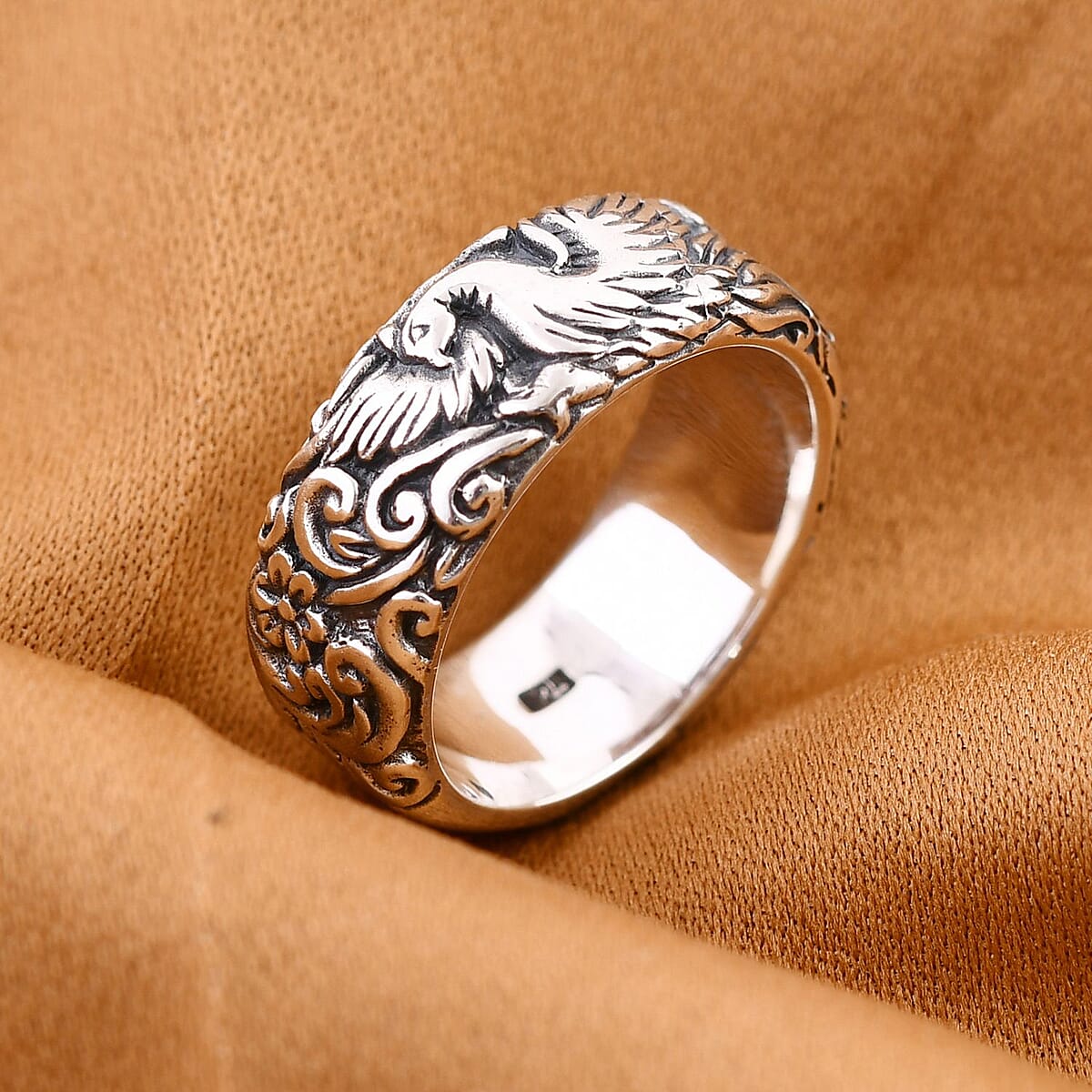 Bali Legacy Phoenix Ring in Sterling Silver (Size 8.0) 8.75 Grams image number 1