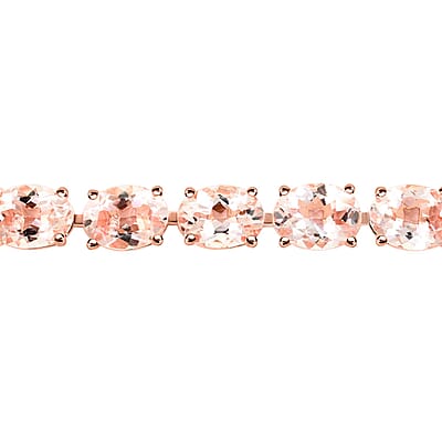 Modani Marropino Morganite Tennis Bracelet in 14K Rose Gold Over Sterling Silver (7.25 In) 21.75 ctw