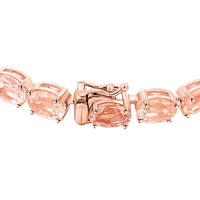 Modani Marropino Morganite Tennis Bracelet in 14K Rose Gold Over Sterling Silver (7.25 In) 21.75 ctw
